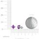 4 - Ceyla Amethyst and Diamond Stud Earrings 