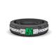 1 - Jayden 0.84 ctw Princess shape Emerald accented Lab Grown Diamonds Men Wedding Band (5.20 mm) 