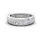 1 - Jayden 1.21 ctw Princess shape Moissanite accented Lab Grown Diamonds Men Wedding Band (5.20 mm) 