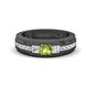 1 - Jayden 1.14 ctw Princess shape Peridot accented Lab Grown Diamonds Men Wedding Band (5.20 mm) 