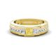 1 - Jayden 1.24 ctw Princess shape Yellow Sapphire accented Lab Grown Diamonds Men Wedding Band (5.20 mm) 