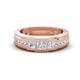 1 - Jayden 1.22 ctw Princess shape Center Natural Diamond Men Wedding Band (5.20 mm) 