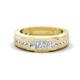 1 - Jayden 1.22 ctw Princess shape Center Natural Diamond Men Wedding Band (5.20 mm) 