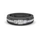 1 - Jayden 1.22 ctw Princess shape Center Natural Diamond Men Wedding Band (5.20 mm) 