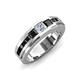 3 - Jayden 1.47 ctw Princess shape Moissanite accented Black Diamonds Men Wedding Band (5.20 mm) 