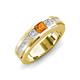 3 - Jayden 1.11 ctw Princess shape Citrine accented Lab Grown Diamonds Men Wedding Band (5.20 mm) 