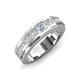 3 - Jayden 1.21 ctw Princess shape Moissanite accented Lab Grown Diamonds Men Wedding Band (5.20 mm) 