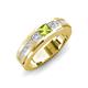 3 - Jayden 1.14 ctw Princess shape Peridot accented Lab Grown Diamonds Men Wedding Band (5.20 mm) 