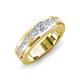 3 - Jayden 1.22 ctw Princess shape Center Natural Diamond Men Wedding Band (5.20 mm) 