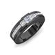 3 - Jayden 1.22 ctw Princess shape Center Natural Diamond Men Wedding Band (5.20 mm) 