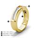 4 - Jayden 1.11 ctw Princess shape Citrine accented Lab Grown Diamonds Men Wedding Band (5.20 mm) 