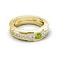 5 - Jayden 1.14 ctw Princess shape Peridot accented Lab Grown Diamonds Men Wedding Band (5.20 mm) 