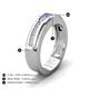 4 - Jayden 1.14 ctw Princess shape Tanzanite accented Lab Grown Diamonds Men Wedding Band (5.20 mm) 