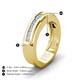 4 - Jayden 1.24 ctw Princess shape Yellow Sapphire accented Lab Grown Diamonds Men Wedding Band (5.20 mm) 