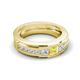 5 - Jayden 1.24 ctw Princess shape Yellow Sapphire accented Lab Grown Diamonds Men Wedding Band (5.20 mm) 