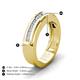 4 - Jayden 1.22 ctw Princess shape Center Natural Diamond Men Wedding Band (5.20 mm) 