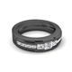 5 - Jayden 1.22 ctw Princess shape Center Natural Diamond Men Wedding Band (5.20 mm) 