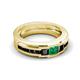 5 - Jayden 1.77 ctw Princess shape Emerald accented Black Diamonds Men Wedding Band (5.20 mm) 