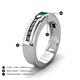 4 - Jayden 1.77 ctw Princess shape Emerald accented Black Diamonds Men Wedding Band (5.20 mm) 