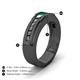 4 - Jayden 1.10 ctw Princess shape Emerald accented Black Diamonds Men Wedding Band (5.20 mm) 