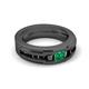 5 - Jayden 1.10 ctw Princess shape Emerald accented Black Diamonds Men Wedding Band (5.20 mm) 