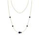 1 - Linea 0.63 ctw Blue Sapphire (4 mm) Women Station Necklace 