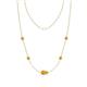 1 - Linea 0.40 ctw Citrine (4 mm) Women Station Necklace 