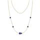 1 - Linea 0.40 ctw Iolite (4 mm) Women Station Necklace 