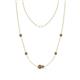 1 - Linea 0.54 ctw Smoky Quartz (4 mm) Women Station Necklace 