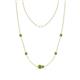 1 - Linea 0.66 ctw Peridot (4 mm) Women Station Necklace 