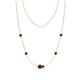 1 - Linea 0.66 ctw Red Garnet (4 mm) Women Station Necklace 