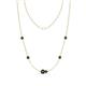 1 - Linea 0.58 ctw Black Diamond (4 mm) Women Station Necklace 