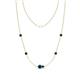 1 - Linea 0.56 ctw London Blue Topaz (4 mm) Women Station Necklace 