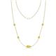 1 - Linea 0.55 ctw Yellow Diamond (4 mm) Women Station Necklace 