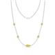 1 - Linea 0.55 ctw Yellow Diamond (4 mm) Women Station Necklace 