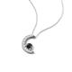 4 - Lunara 0.22 ctw Black Diamond With Natural Diamonds Lunate Moon Pendant 