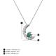 3 - Lunara 0.23 ctw Created Alexandrite With Natural Diamonds Lunate Moon Pendant 