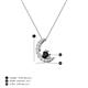 3 - Lunara 0.22 ctw Black Diamond With Natural Diamonds Lunate Moon Pendant 