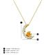 3 - Lunara 0.19 ctw Citrine With Natural Diamonds Lunate Moon Pendant 