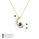 3 - Lunara 0.19 ctw Iolite With Natural Diamonds Lunate Moon Pendant 