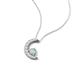 4 - Lunara 0.17 ctw Opal With Natural Diamonds Lunate Moon Pendant 