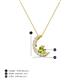 3 - Lunara 0.23 ctw Peridot With Natural Diamonds Lunate Moon Pendant 