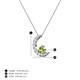 3 - Lunara 0.23 ctw Peridot With Natural Diamonds Lunate Moon Pendant 