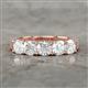 2 - Wendy 1.85 ctw (4.00 mm) Cushion Shape Lab Grown Diamond Side Gallery 5 Stone Wedding Band 