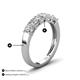 4 - Wendy 1.50 ctw (4.00 mm) Cushion Shape Moissanite Side Gallery 5 Stone Wedding Band 