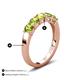 4 - Wendy 1.58 ctw (4.00 mm) Round Peridot Side Gallery 5 Stone Wedding Band 