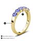 4 - Wendy 1.15 ctw (4.00 mm) Round Tanzanite Side Gallery 5 Stone Wedding Band 