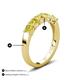 4 - Wendy 1.25 ctw (4.00 mm) Round Yellow Diamond Side Gallery 5 Stone Wedding Band 