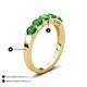 4 - Wendy 1.45 ctw (4.00 mm) Round Green Garnet Side Gallery 5 Stone Wedding Band 