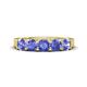 1 - Wendy 1.15 ctw (4.00 mm) Round Tanzanite Side Gallery 5 Stone Wedding Band 